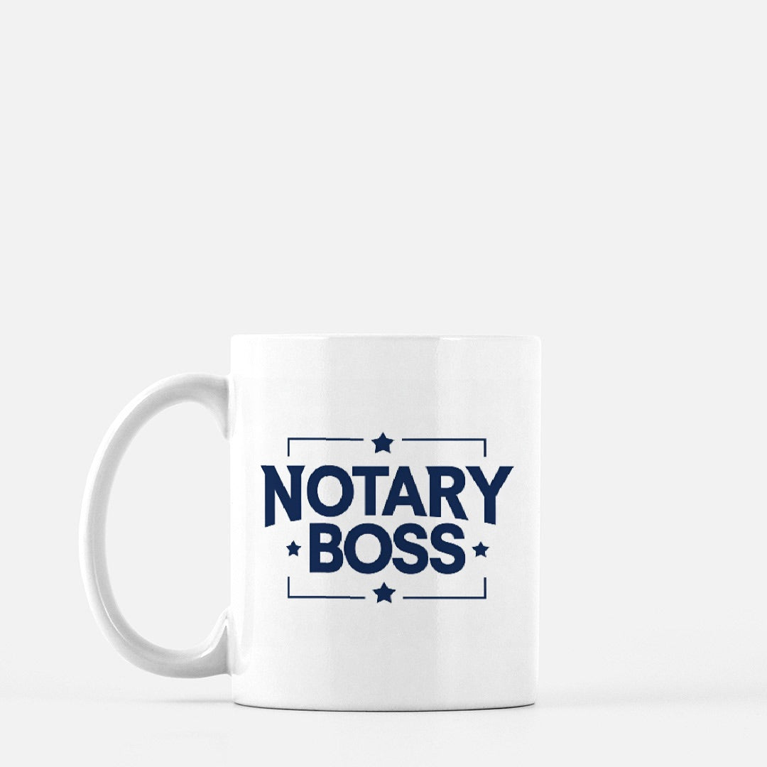 Notary Boss Reaching for the Stars Business Mug