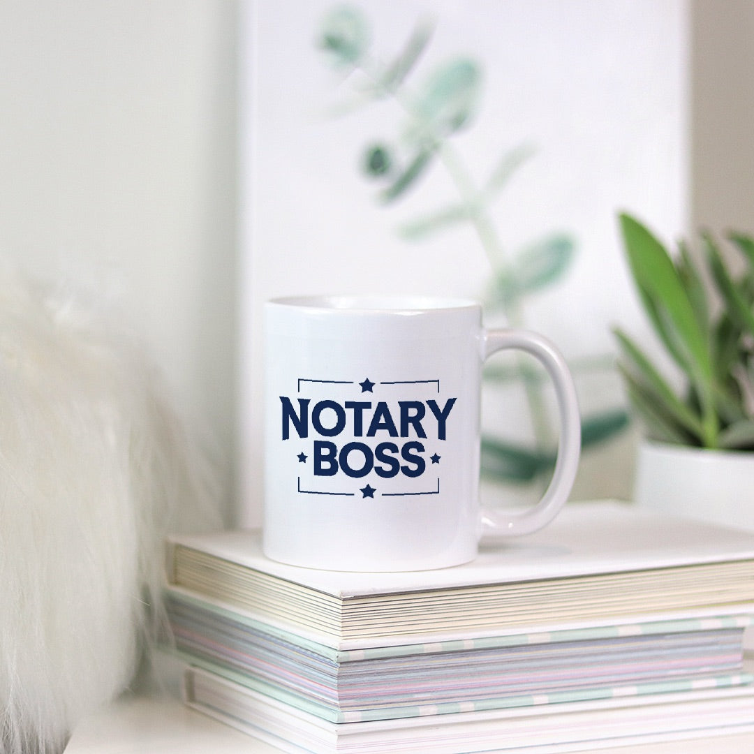 Notary Boss Reaching for the Stars Business Mug
